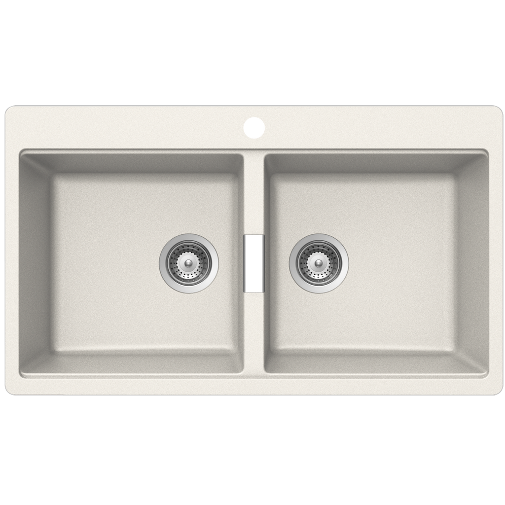 Abey SCHOCK Horizont Topmount Double Bowl Sink 1TH - Polaris - N200W