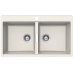Abey SCHOCK Horizont Topmount Double Bowl Sink 1TH - Polaris - N200W