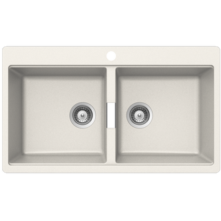 Abey SCHOCK Horizont Topmount Double Bowl Sink 1TH - Polaris - N200W