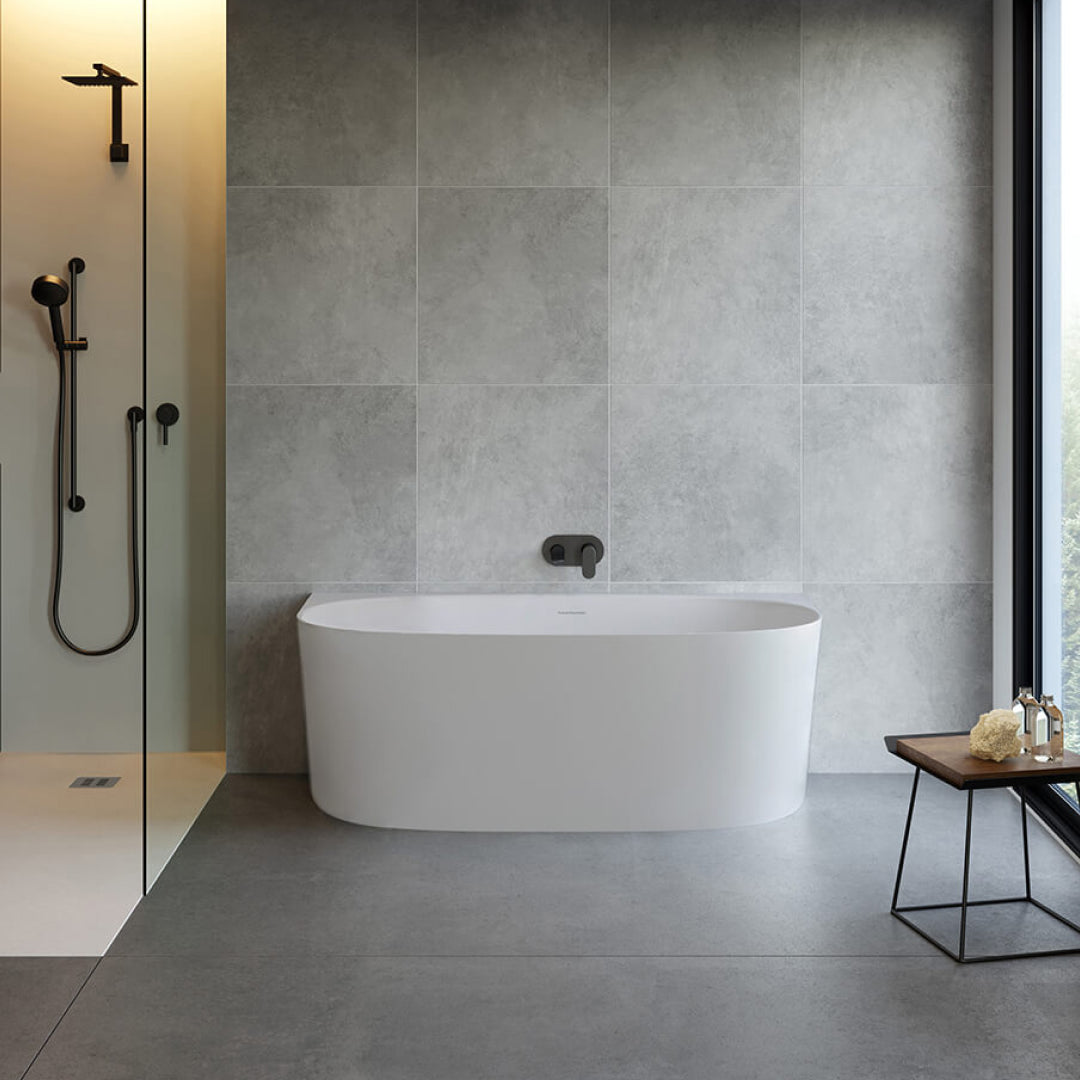 Turner Hastings Narva 1580 MagnaCast Back to Wall Bath - Matte White - NA1580MCB