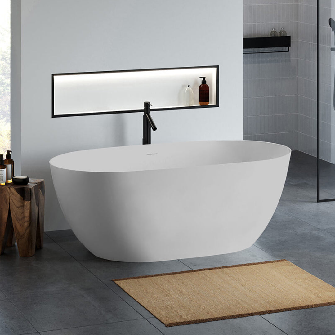 Turner Hastings Narva 1600 MagnaCast Freestanding Bath - Matte White - NA1600MCB