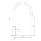 Turner Hastings Naples Pull Out Mixer Tap - Matte Black  NA305PM-MB