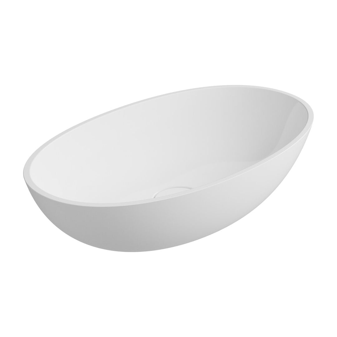 Turner Hastings Narva 600 MagnaCast Above Counter Basin - Matte White - NA600BA