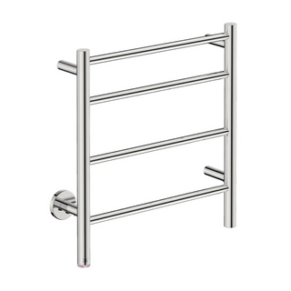 Bathroom Butler Natural 4 Bar 500mm Heated Towel Rail with PTSelect Switch - Stainless Steel - NAT04221-PTS-POLS