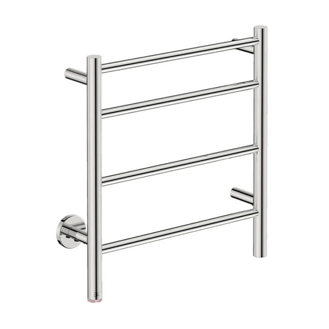Bathroom Butler Natural 4 Bar 500mm Heated Towel Rail with PTSelect Switch - Stainless Steel