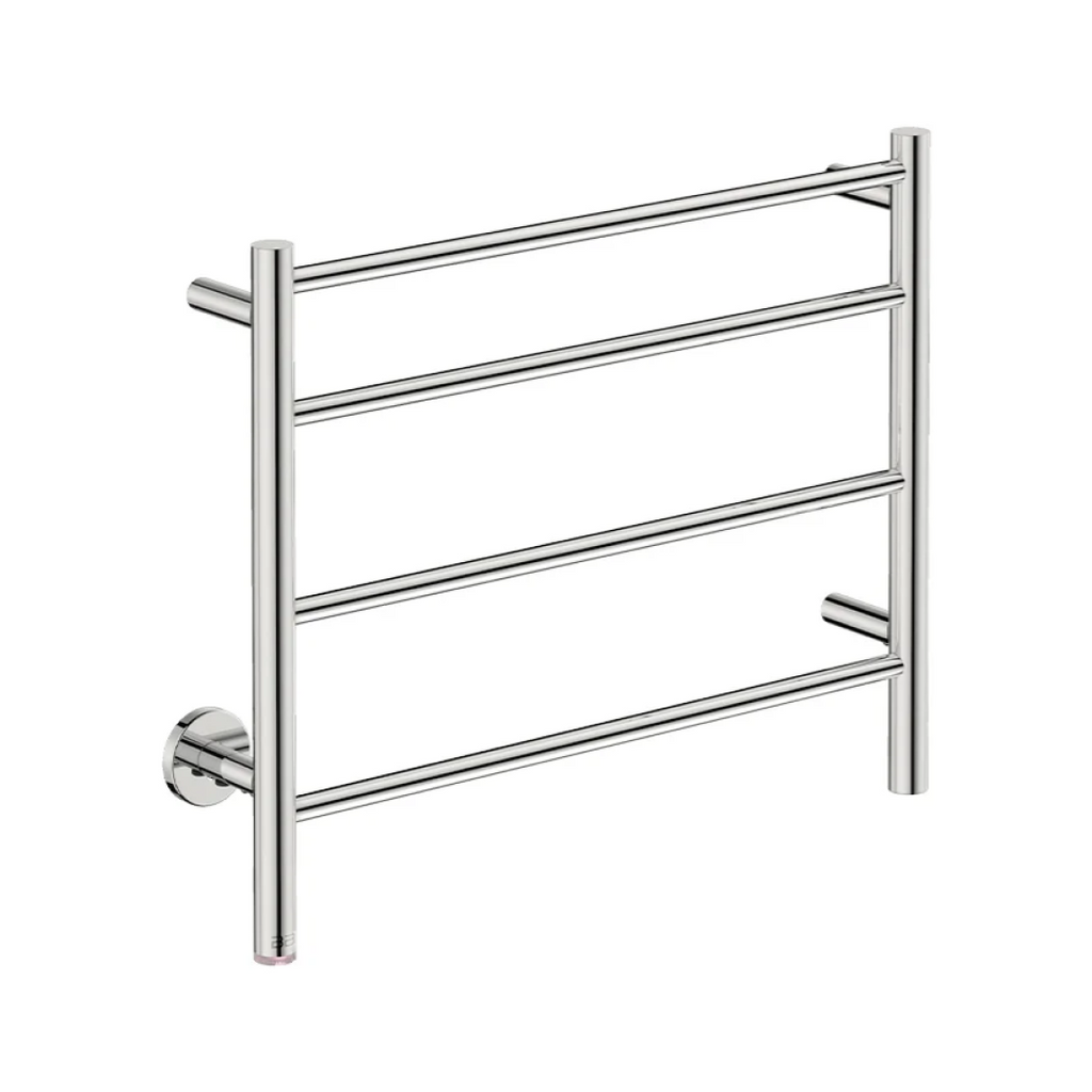 Bathroom Butler Natural 4 Bar 650 Heated Towel Rail with PTSelect Swtich - Stainless Steel - NAT04231-PTS-POLS