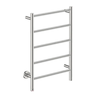 Bathroom Butler 230V Natural 5 Bar 500mm Heated Towel Rail with PTSelect Switch - Stainless Steel - NAT05221-PTS-POLS