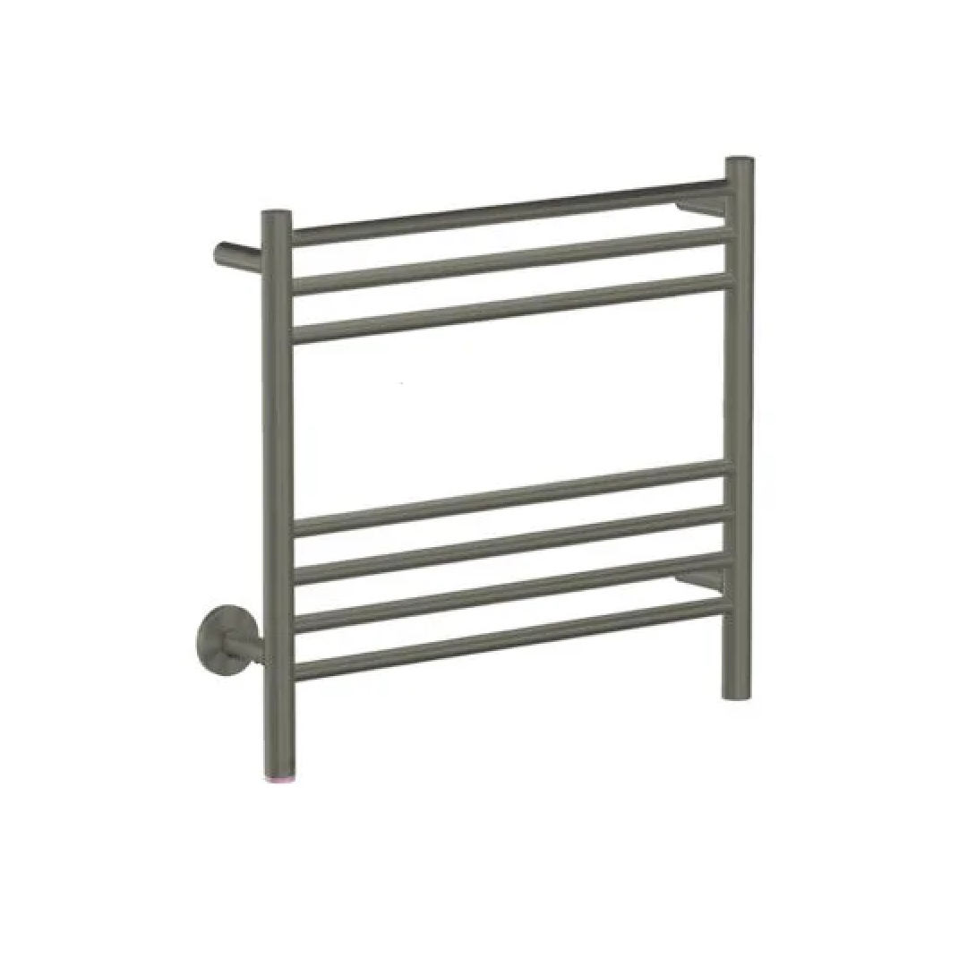 Bathroom Butler Natural 7 Bar 650mm Straight Heated Towel Rail with PTSelect Switch - Brushed Graphite - NAT07231-PTS-BGPH