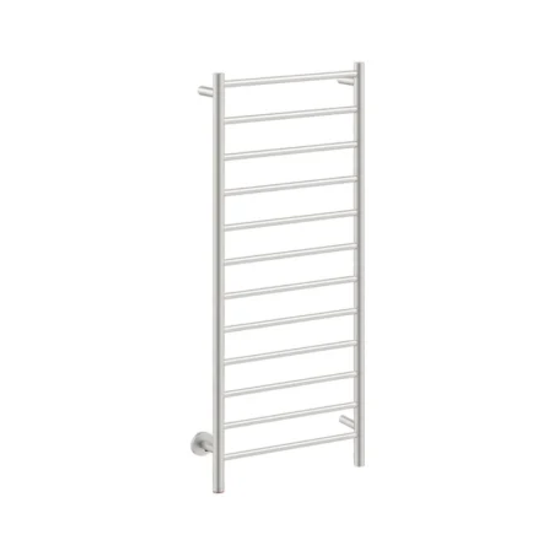 Bathroom Butler Natural 12 Bar 500mm Straight Heated Towel Rail with PTSelect Switch - Brushed Stainless Steel - NAT12221-PTS-BRSH
