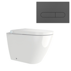 Streamline Arcisan Neion Wall Faced Intelligent Toilet with Remote, Arcisan Cistern - Includes Eneo Brushed Gun Metal Button - NE041005 + EN04470.GM