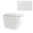 Streamline Arcisan Neion Wall Faced Intelligent Toilet with Remote, Arcisan Cistern - Includes Eneo Gloss White Button - NE041005 + EN04470.GW