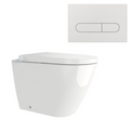Streamline Arcisan Neion Wall Faced Intelligent Toilet with Remote, Arcisan Cistern - Includes Eneo Brushed Nickel Button - NE041005 + EN04470.SN