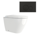 Streamline Arcisan Neion Wall Faced Intelligent Toilet with Remote, Arcisan Cistern - Includes Venn Brushed Iron Button - NE041005 + VE04478.BI
