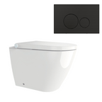 Streamline Arcisan Neion Wall Faced Intelligent Toilet with Remote, Arcisan Cistern - Includes Venn Brushed Iron Button - NE041005 + VE04478.BI