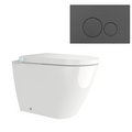 Streamline Arcisan Neion Wall Faced Intelligent Toilet with Remote, Arcisan Cistern - Includes Venn Brushed Gun Metal Button - NE041005 + VE04478.BB
