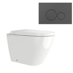 Streamline Arcisan Neion Wall Faced Intelligent Toilet with Remote, Arcisan Cistern - Includes Venn Brushed Gun Metal Button - NE041005 + VE04478.BB