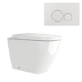 Streamline Arcisan Neion Wall Faced Intelligent Toilet with Remote, Arcisan Cistern - Includes Venn Brushed Nickel Button - NE041005 + VE04478.SN