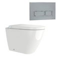 Streamline Arcisan Neion Wall Faced Intelligent Toilet with Remote, Arcisan Cistern - Includes Xoni Chrome Button - NE041005 + XN04470