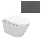 Streamline Arcisan Neion Wall Hung Intelligent Toilet with Remote, Arcisan Cistern & Frame - Includes Eneo Brushed Gun Metal Button - NE041305 + EN04470.GM