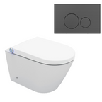 Streamline Arcisan Neion Wall Hung Intelligent Toilet with Remote, Arcisan Cistern & Frame - Includes Venn Brushed Gun Metal Button - NE041305 + VE04478.GM