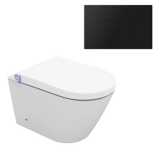 Streamline Arcisan Neion Wall Hung Intelligent Toilet with Remote, Arcisan Cistern & Frame - Includes Venn Matte Black Button - NE041305 + VE04478.MB