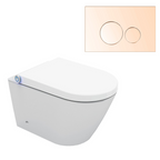 Streamline Arcisan Neion Wall Hung Intelligent Toilet with Remote, Arcisan Cistern & Frame - Includes Venn Rose Gold Button - NE041305 + VE04478.RG