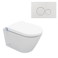 Streamline Arcisan Neion Wall Hung Intelligent Toilet with Remote, Arcisan Cistern & Frame - Includes Venn Brushed Nickel Button - NE041305 + VE04478.SN