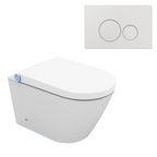 Streamline Arcisan Neion Wall Hung Intelligent Toilet with Remote, Arcisan Cistern & Frame - Includes Venn Brushed Nickel Button - NE041305 + VE04478.SN