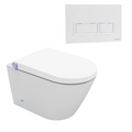 Streamline Arcisan Neion Wall Hung Intelligent Toilet with Remote, Arcisan Cistern & Frame - Includes Xoni Gloss White Button - NE041305 + XN04470.GW
