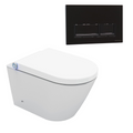 Streamline Arcisan Neion Wall Hung Intelligent Toilet with Remote, Arcisan Cistern & Frame - Includes Xoni Matte Black Button - NE041305 + XN04470.MB