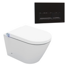 Streamline Arcisan Neion Wall Hung Intelligent Toilet with Remote, Arcisan Cistern & Frame - Includes Xoni Matte Black Button - NE041305 + XN04470.MB
