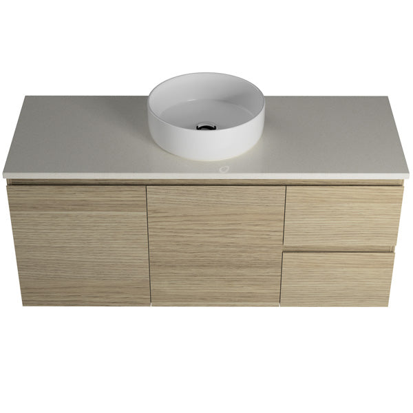 Timberline Nevada Wall Hung Vanity with SilkSurface Top & Basin 1200mm