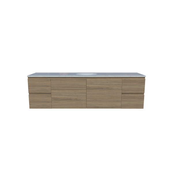 Timberline Nevada Wall Hung Vanity with SilkSurface Top & Basin 1800mm