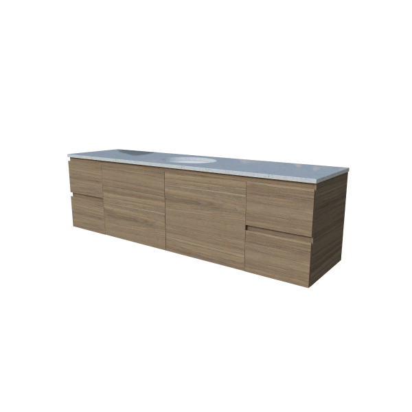 Timberline Nevada Wall Hung Vanity with SilkSurface Top & Basin 1800mm