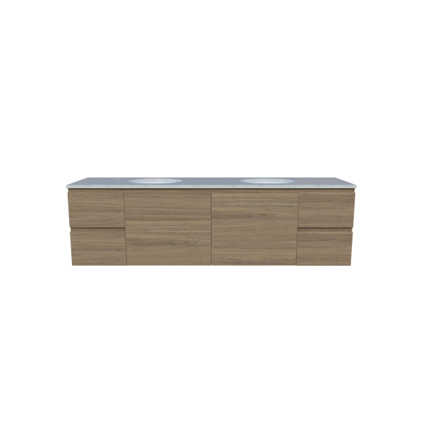 Timberline Nevada Wall Hung Vanity with SilkSurface Top & Basin 1800mm