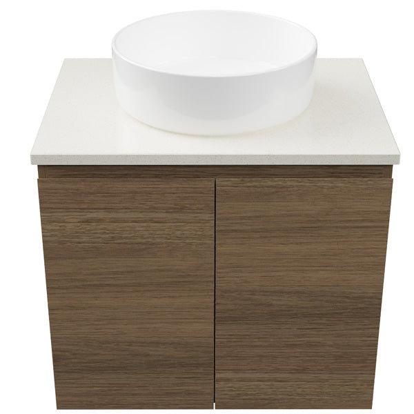Timberline Nevada Wall Hung Vanity with SilkSurface Top & Basin 600mm - NEVV600CSSAW