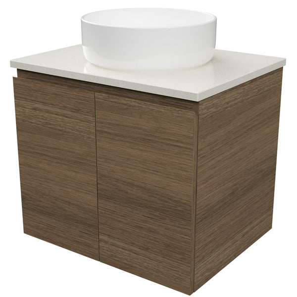 Timberline Nevada Wall Hung Vanity with SilkSurface Top & Basin 600mm