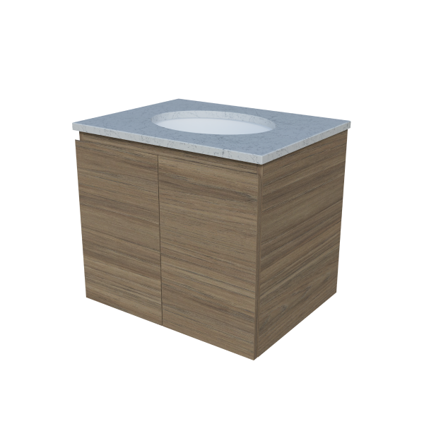 Timberline Nevada Wall Hung Vanity with SilkSurface Top & Basin - 600mm