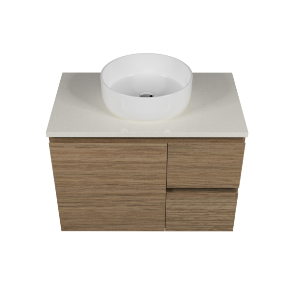 Timberline Nevada Wall Hung Vanity with SilkSurface Top & Basin 750mm