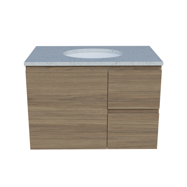 Timberline Nevada Wall Hung Vanity with SilkSurface Top & Basin 750mm - NEVV750CSSUW