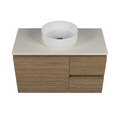 Timberline Nevada Wall Hung Vanity with SilkSurface Top & Basin 900mm - NEVV900CSSAW