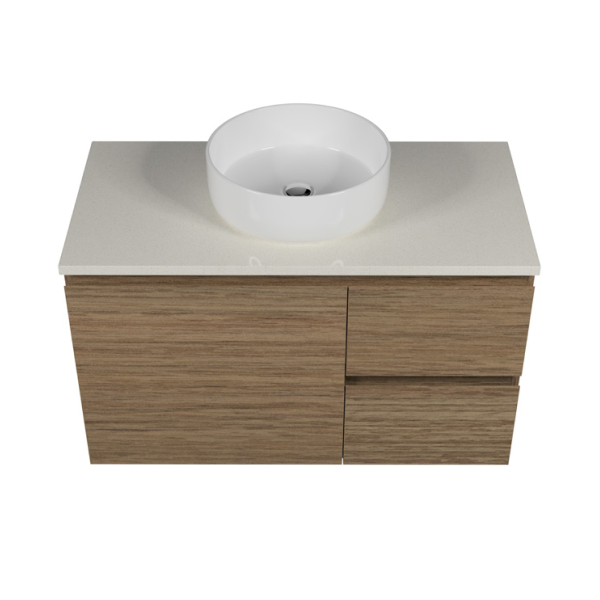 Timberline Nevada 900mm Wall Hung Vanity with Above Counter Basin