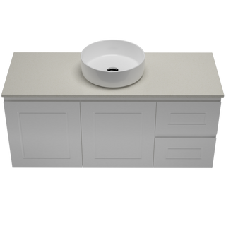 Timberline Nevada Classic Wall Hung Vanity with SilkSurface Top & Basin 1200mm - NVCV1200CSSAW
