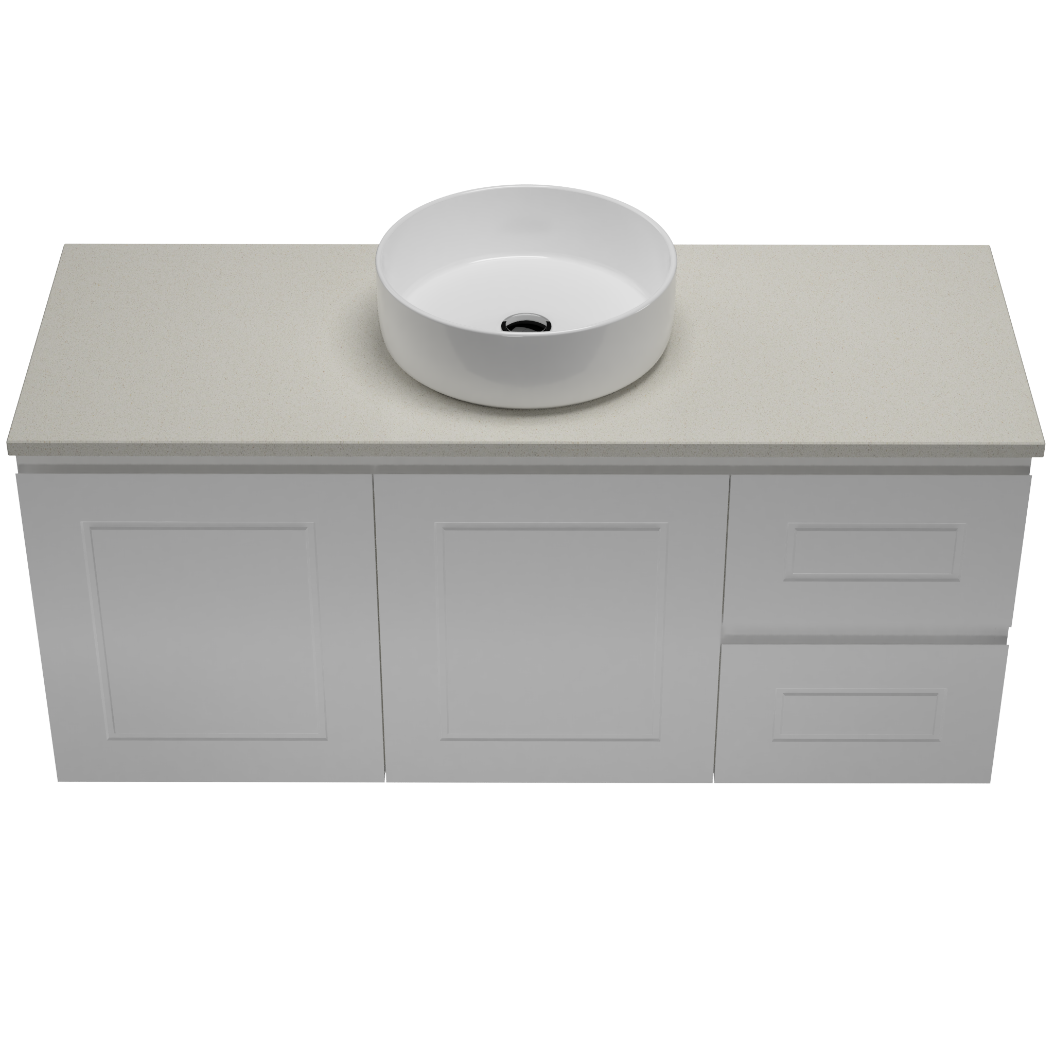 Timberline Nevada Classic Wall Hung Vanity with SilkSurface Top & Basin 1200mm - NVCV1200CSSAW