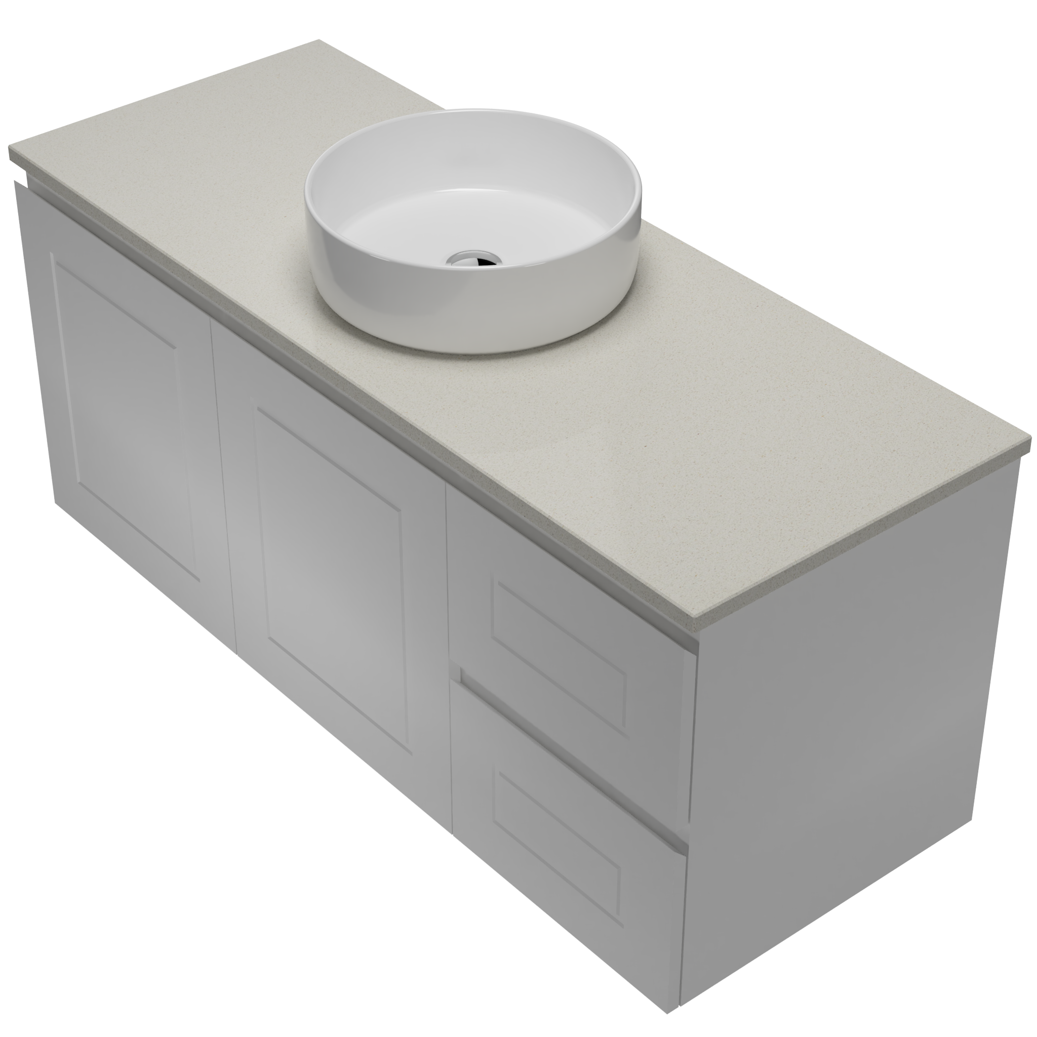 Timberline Nevada Classic Wall Hung Vanity with SilkSurface Top & Basin 1200mm - NVCV1200CSSAW