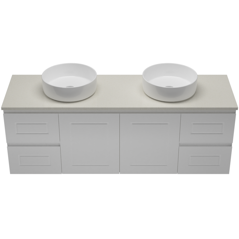 Timberline Nevada Classic Wall Hung Vanity with SilkSurface Top & Basin 1500mm