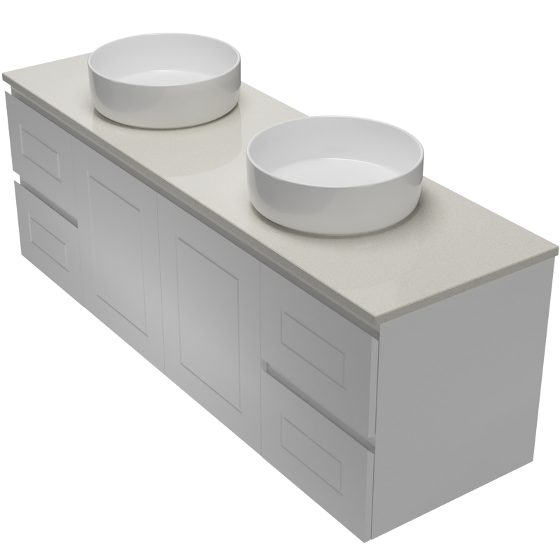 Timberline Nevada Classic Wall Hung Vanity with SilkSurface Top & Basin 1500mm