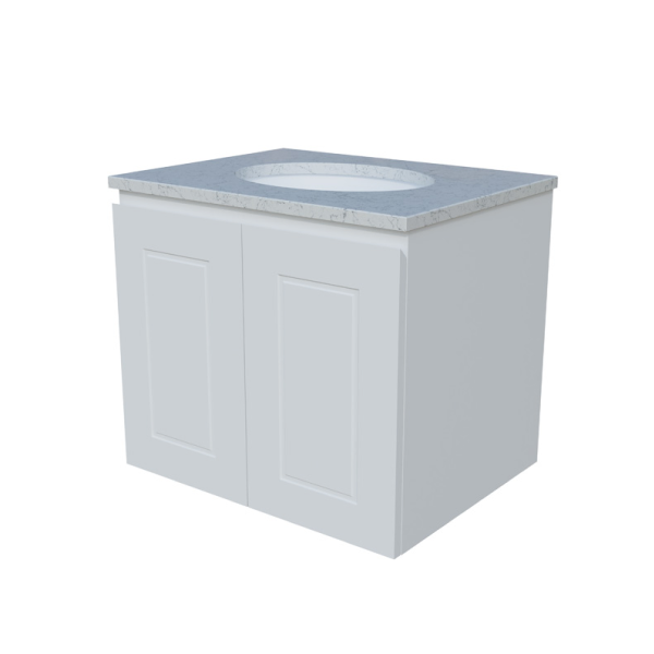 Timberline Nevada Classic Wall Hung with SilkSurface Top & Basin 600mm - NVCV600CSSUW