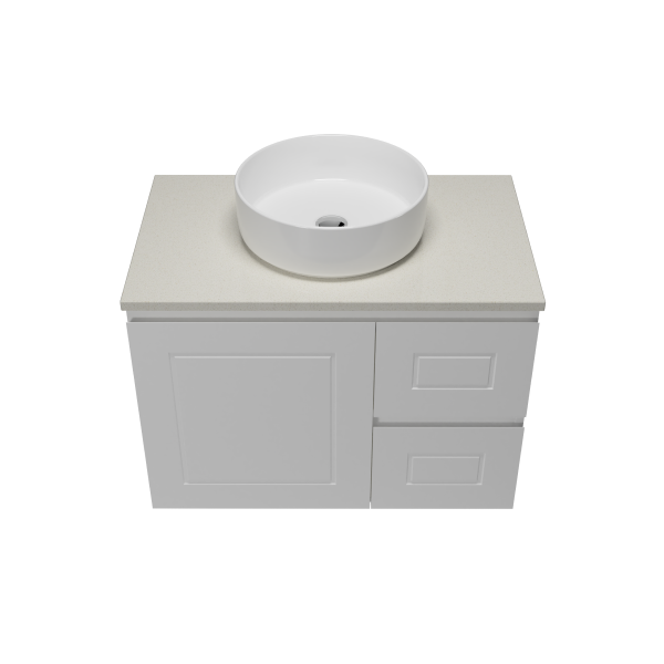Timberline Nevada Classic Wall Hung Vanity with SilkSurface Top & Basin 750mm - NVCV750CSSAW