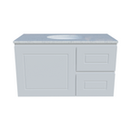 Timberline Nevada Classic Wall Hung with SilkSurface Top & Basin 900mm - NVCV900CSSUW